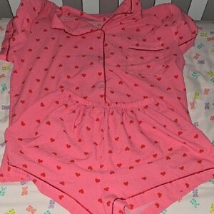 Pink Heart Pajama Set